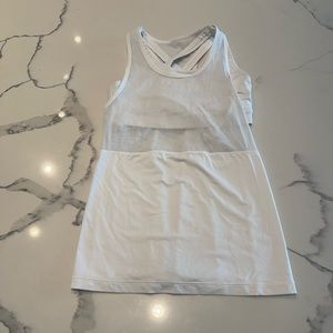 White lululemon tank top with mesh